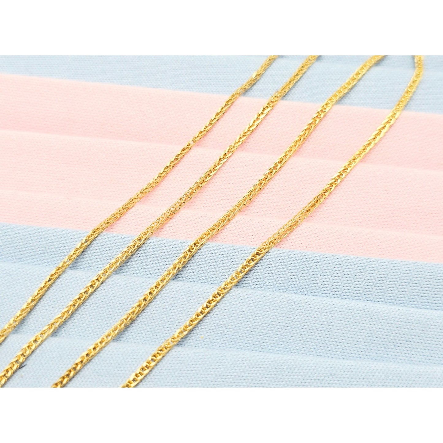 21K Yellow Gold Franco Link Chain Necklace