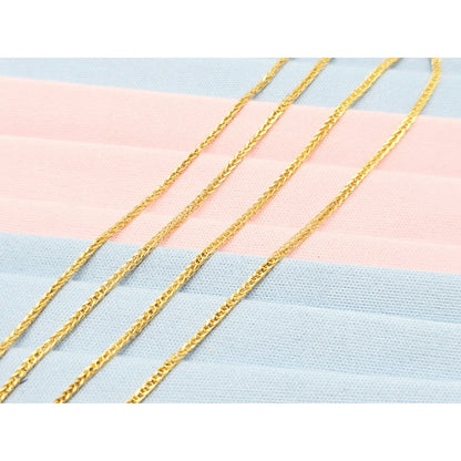 21K Yellow Gold Franco Link Chain Necklace