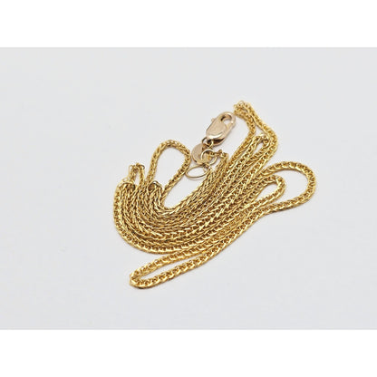 21K Yellow Gold Franco Link Chain Necklace