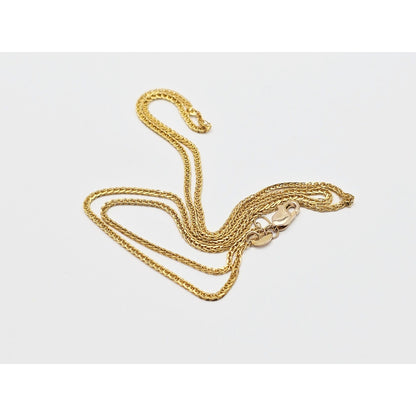 21K Yellow Gold Franco Link Chain Necklace