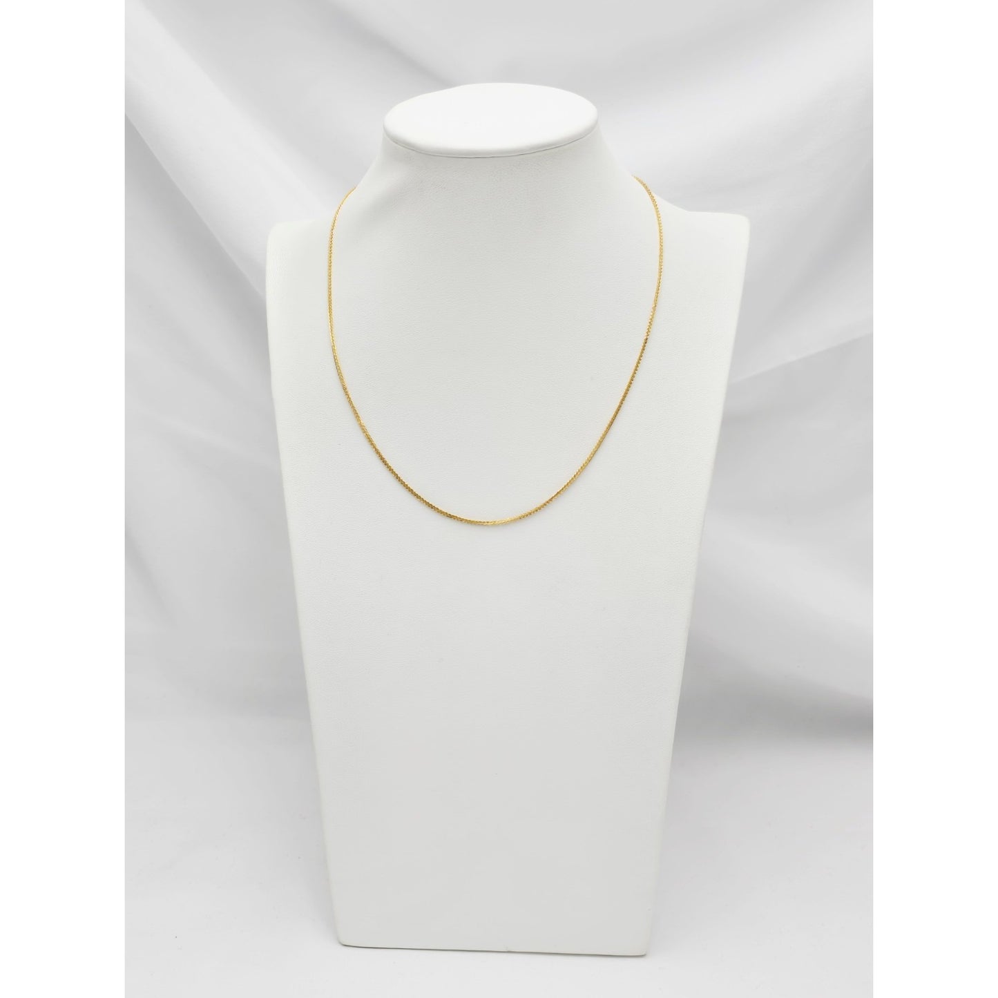 21K Yellow Gold Franco Link Chain Necklace