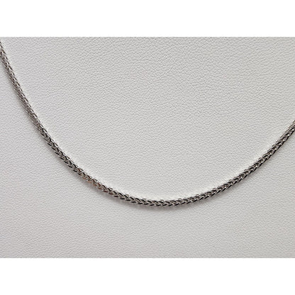 14K White Gold Franco Link Chain Necklace