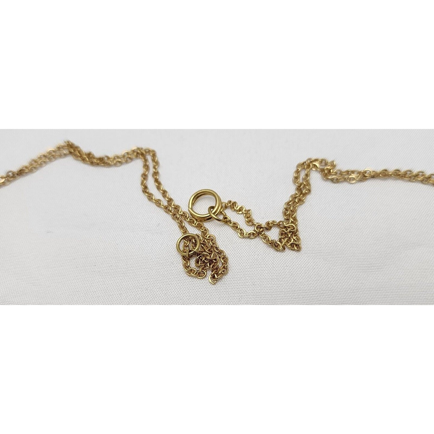 18K Solid Yellow Gold Floral Lapis Lazuli Bead Ball Link Chain Necklace