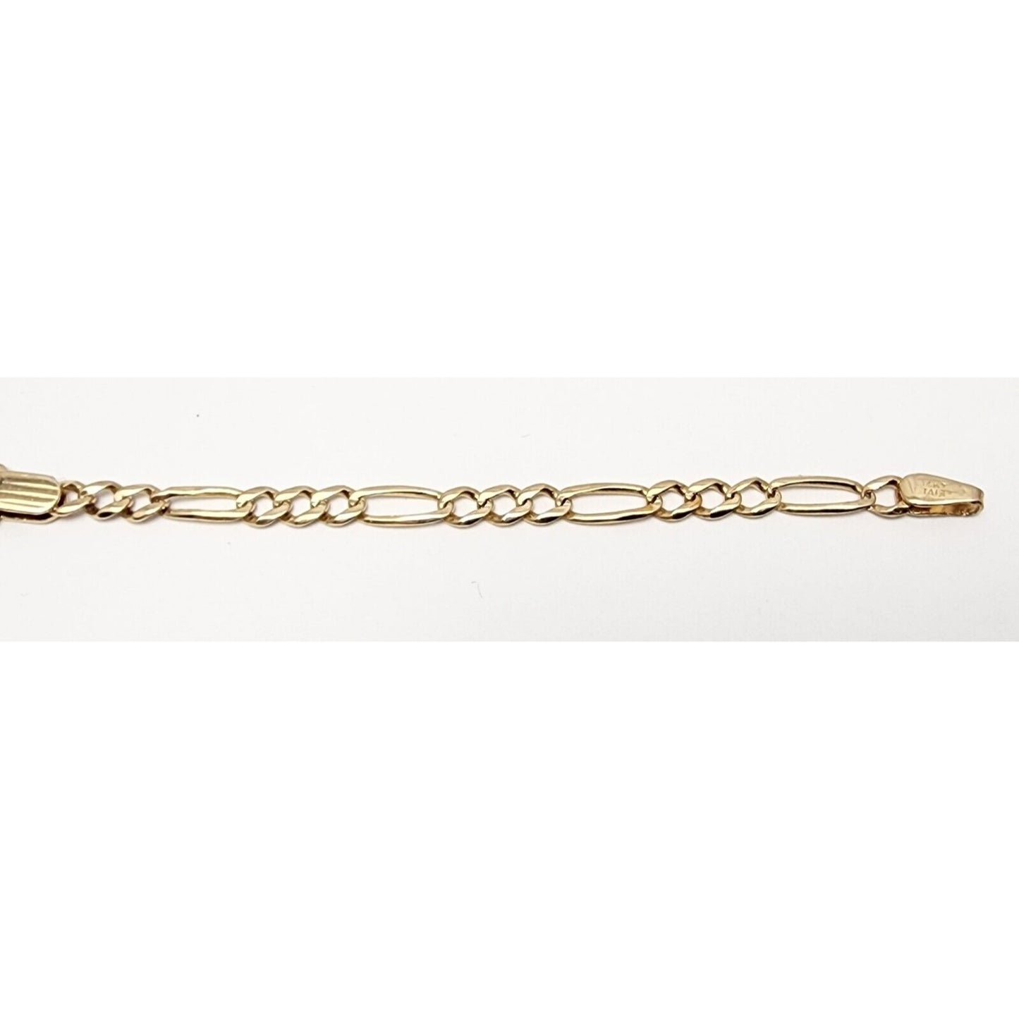 14K Solid Yellow Gold Link ID Bracelet