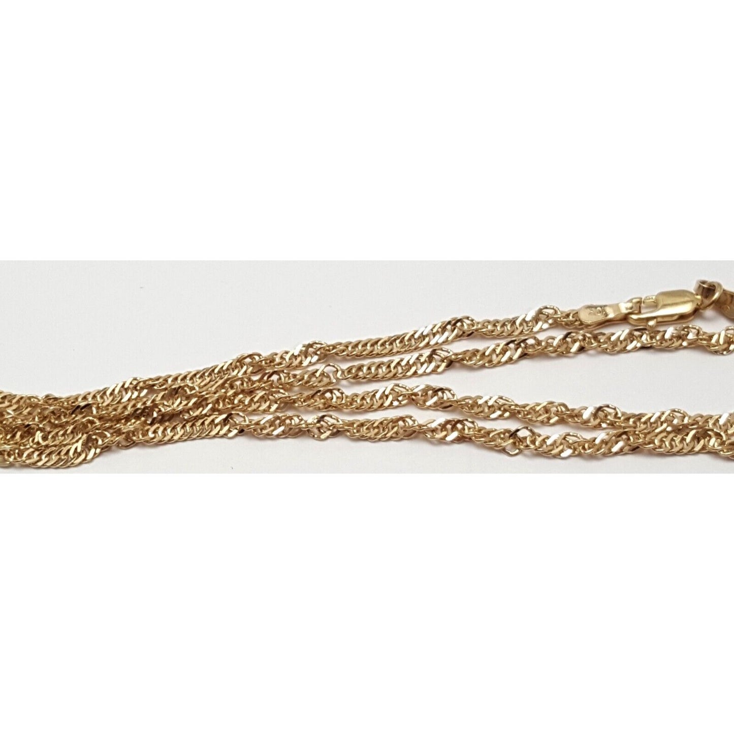 10K Yellow Gold Spiral Link Chain Necklace