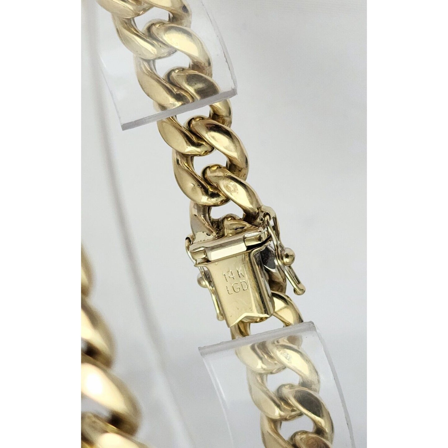 14K Yellow Gold Cuban Link Chain Bracelet