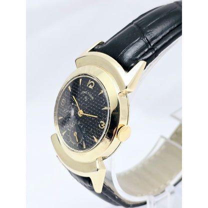 Vintage Lord Elgin Black Knight 14K Gold Filled 680 21j Manual Wind Watch 27mm