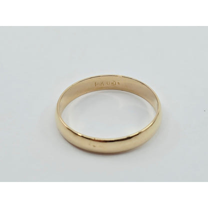 14K Yellow Gold Polished Wedding Band Ring