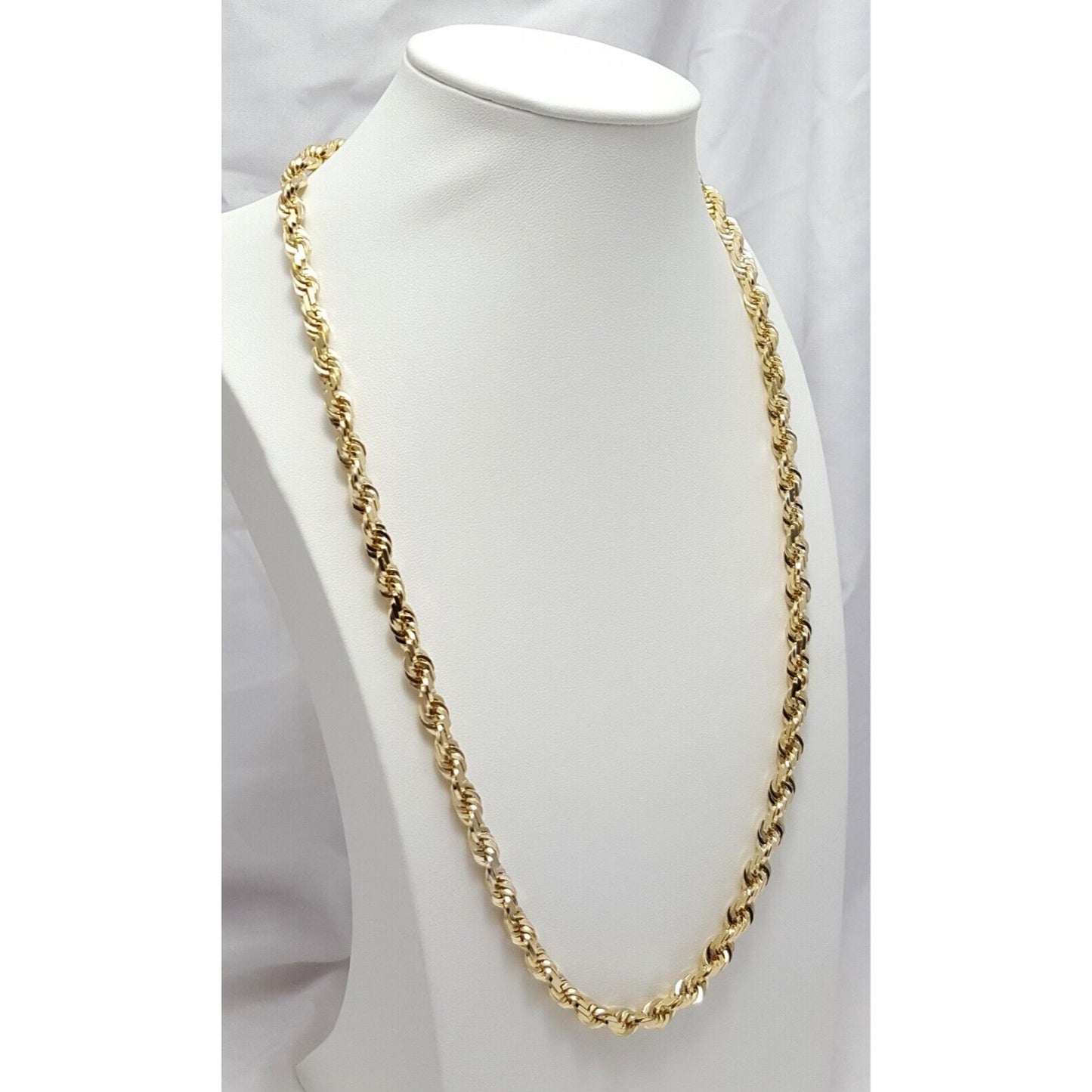 10K Yellow Gold Rope Chain Necklace