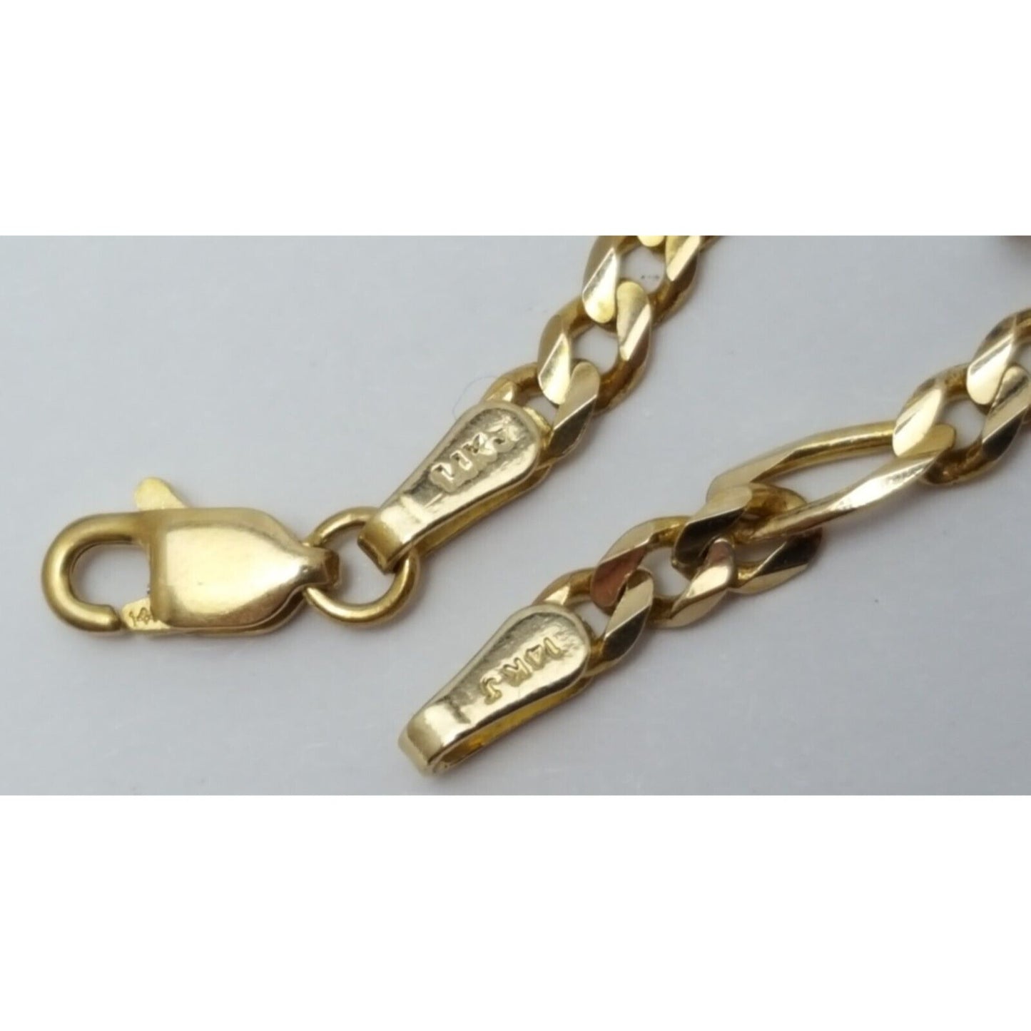 14K Yellow Gold Figaro Link Chain Necklace