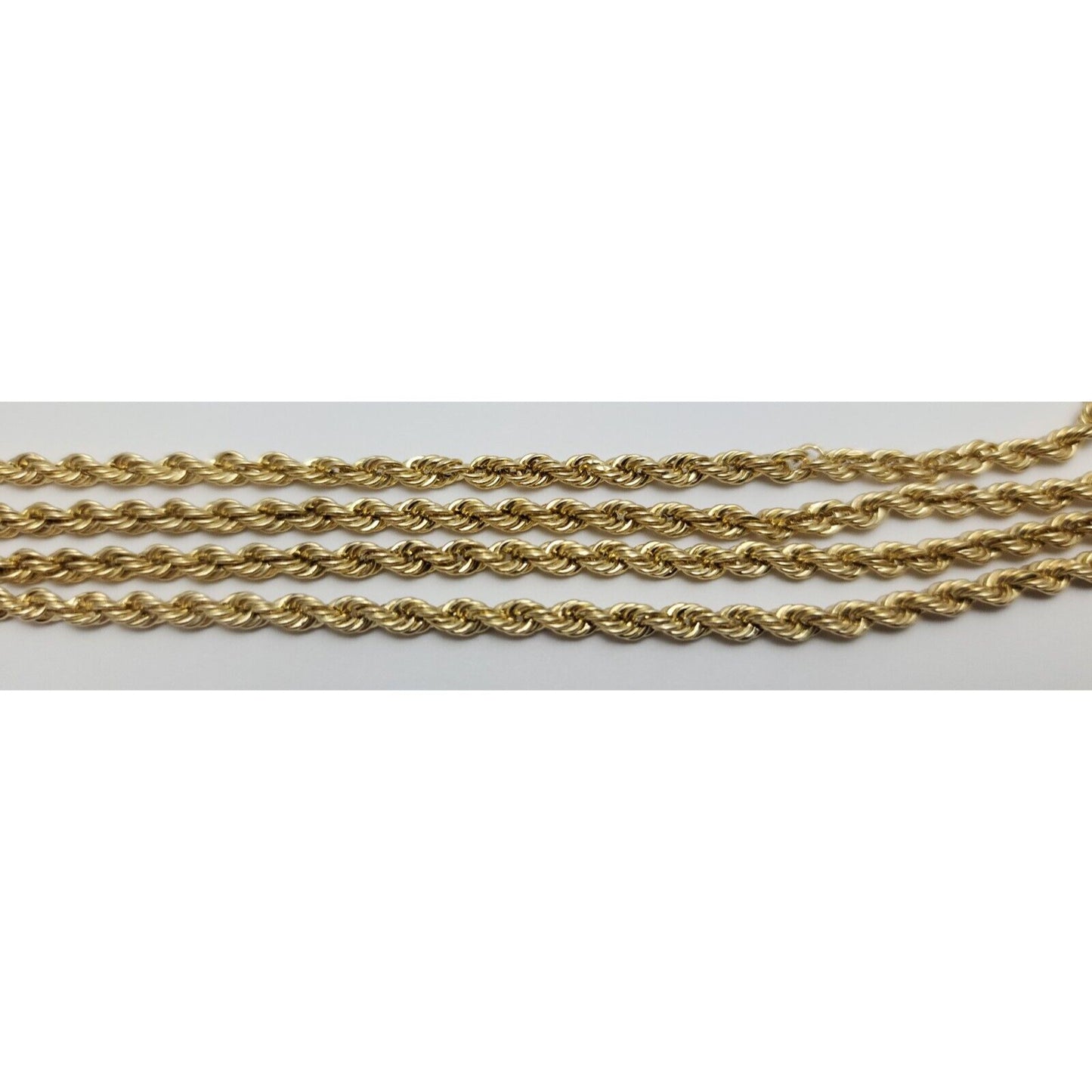 10K Yellow Gold Rope Chain Necklace