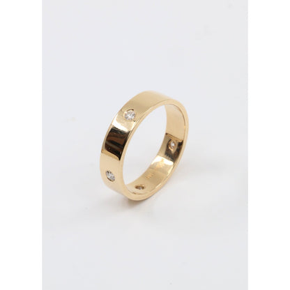 14K Yellow Gold Flush Set Diamond Eternity Wedding Band Ring