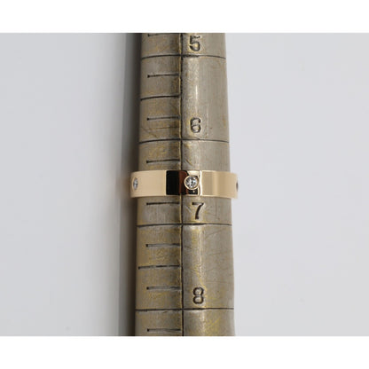 14K Yellow Gold Flush Set Diamond Eternity Wedding Band Ring