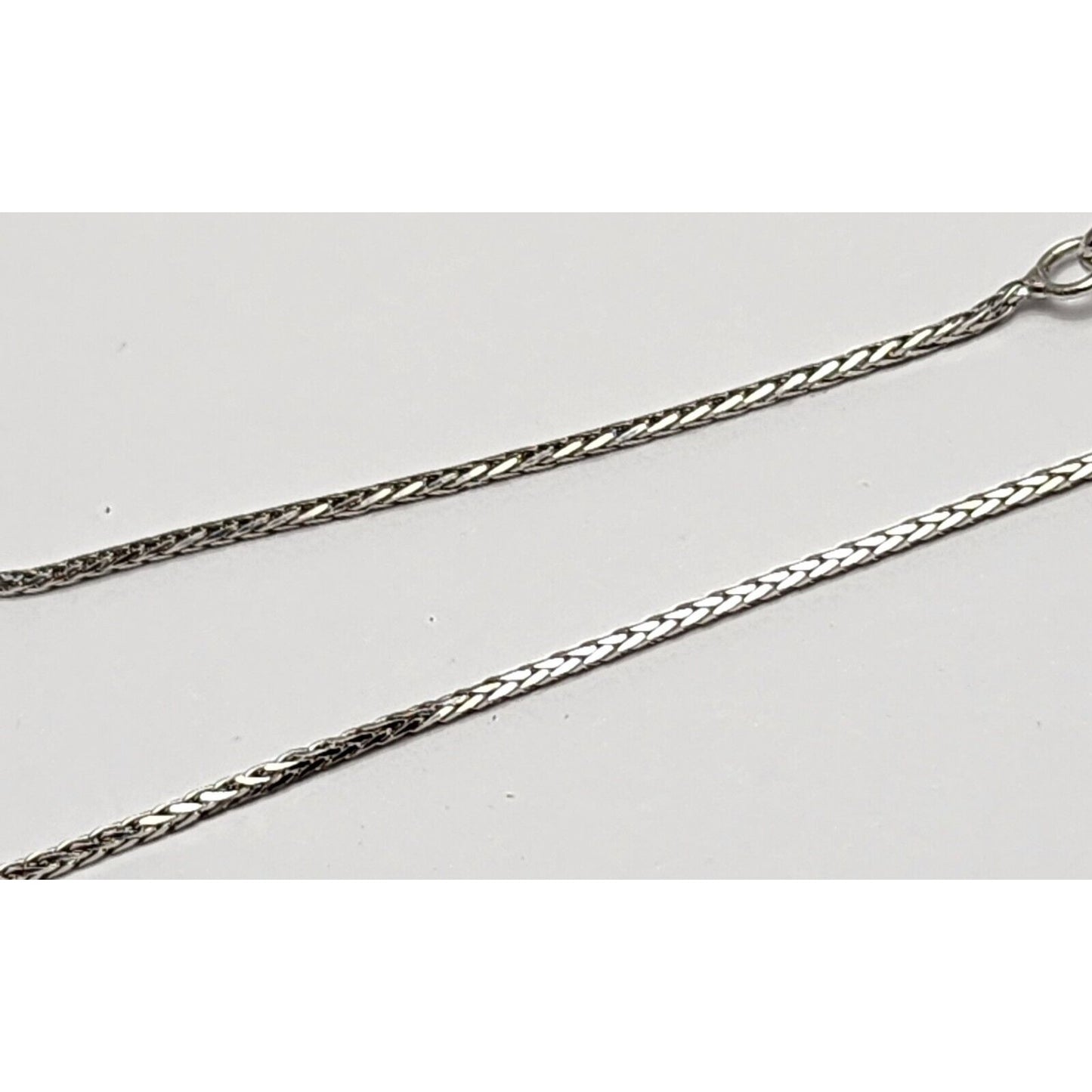 14K White Gold Diamond Snake Chain Necklace