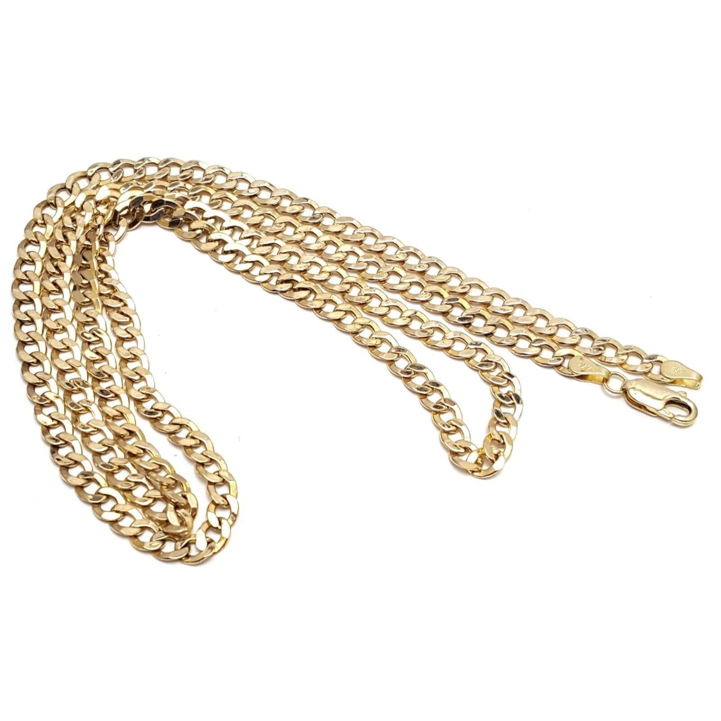 14K Yellow Gold Cuban Link Chain Necklace