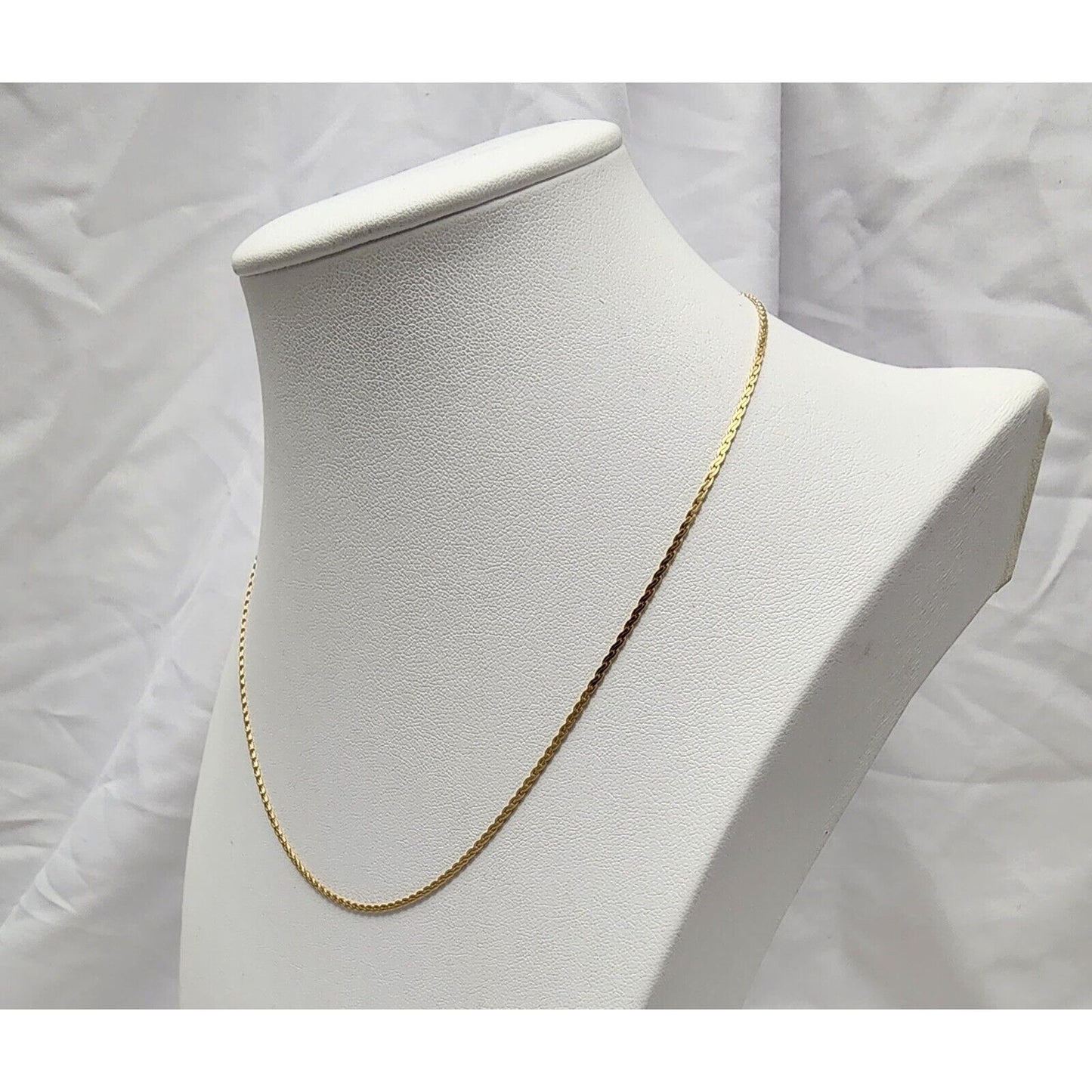 14K Yellow Gold Flat Link Chain Necklace