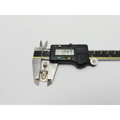 10K Yellow Gold Jesus Head Diamond Charm Pendant