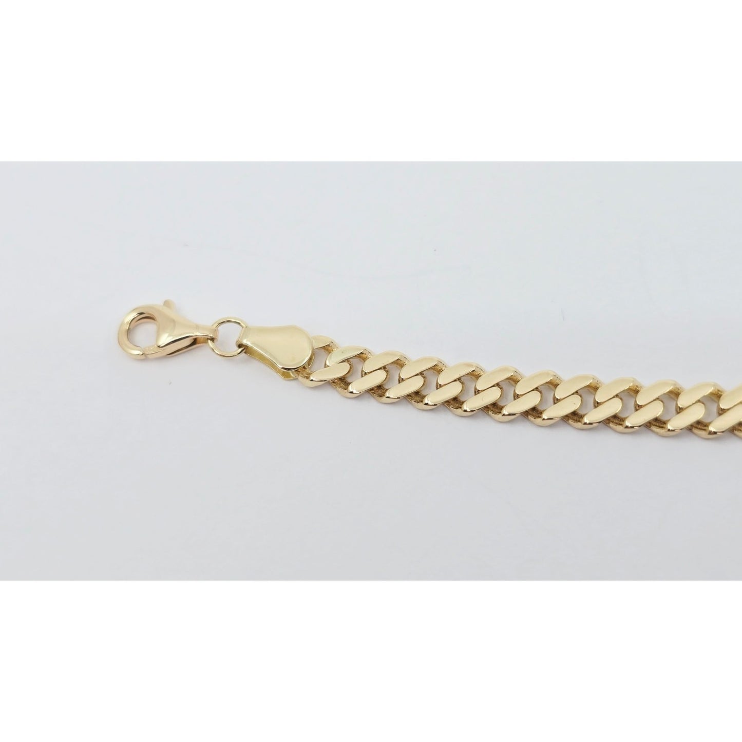 14K Yellow Gold Cuban Link ID Bracelet