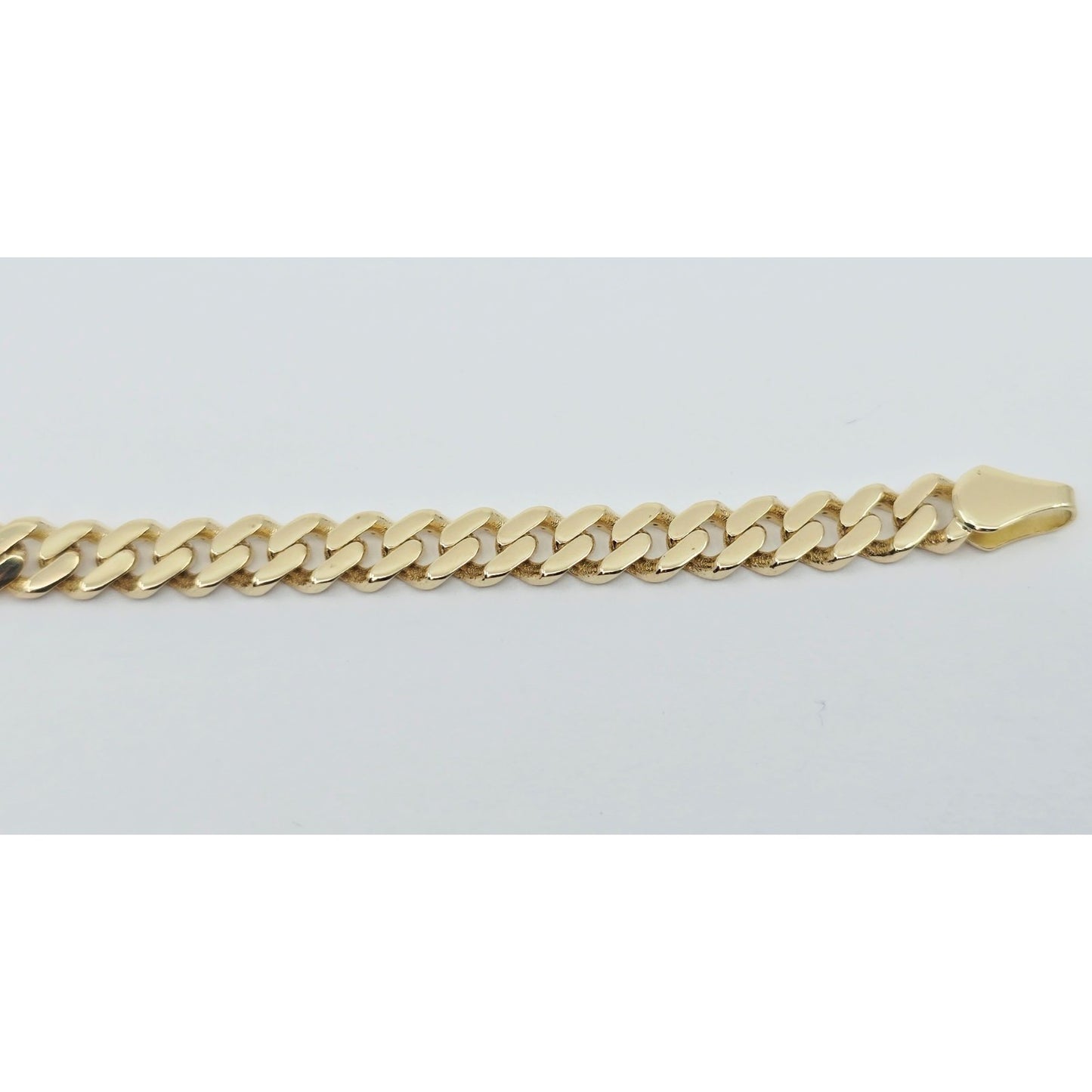 14K Yellow Gold Cuban Link ID Bracelet