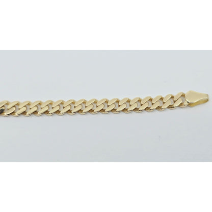 14K Yellow Gold Cuban Link ID Bracelet