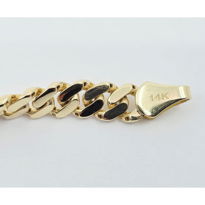 14K Yellow Gold Cuban Link ID Bracelet