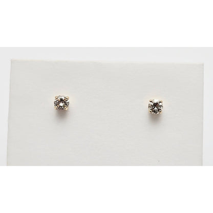 14K Yellow Gold Diamond Stud Earrings 0.66 TCW