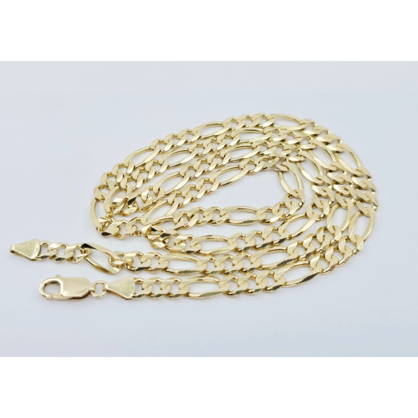 14K Yellow Gold Figaro Link Chain Necklace