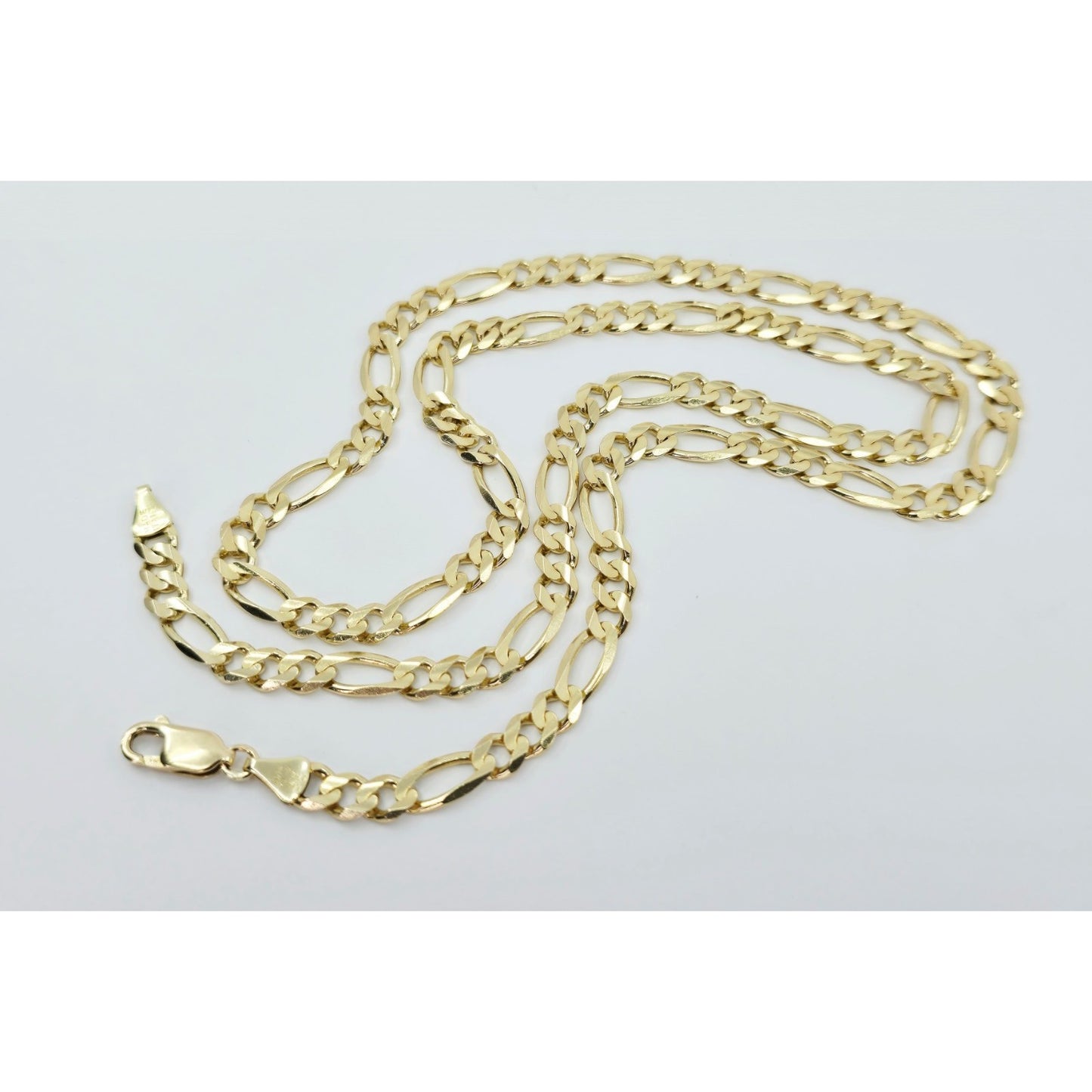 14K Yellow Gold Figaro Link Chain Necklace