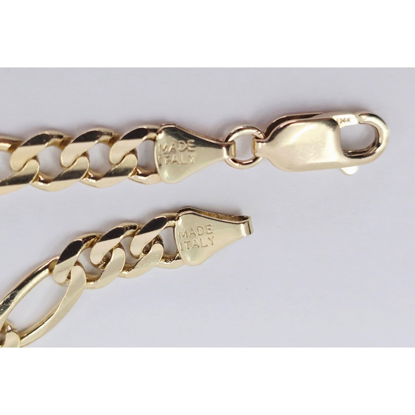 14K Yellow Gold Figaro Link Chain Necklace