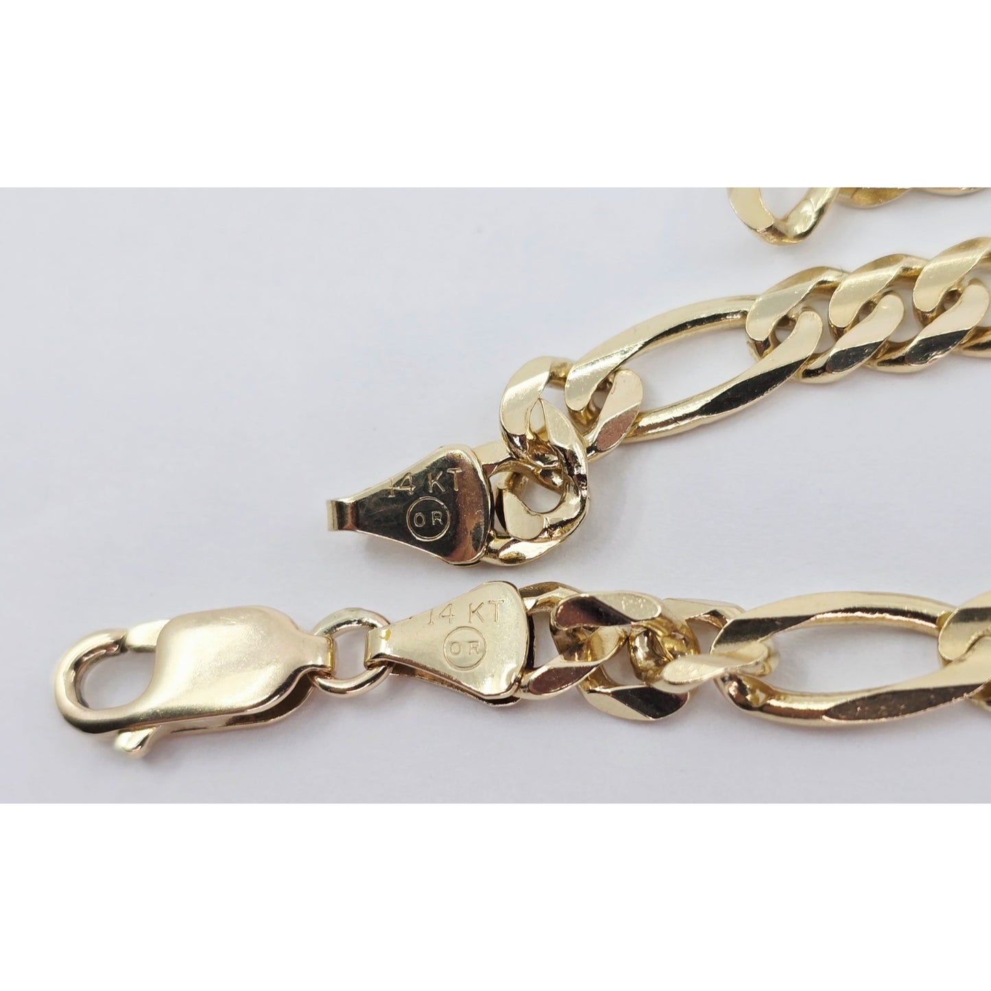 14K Yellow Gold Figaro Link Chain Necklace