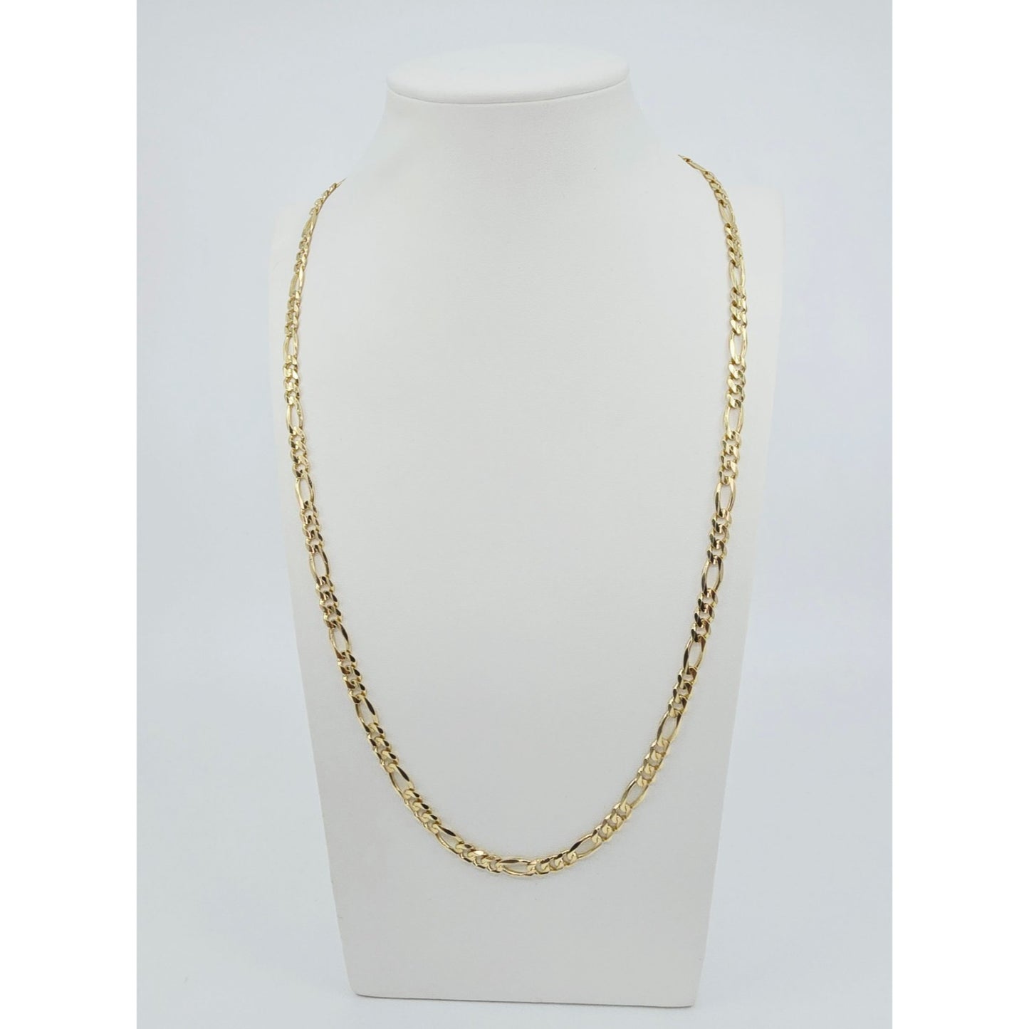 14K Yellow Gold Figaro Link Chain Necklace