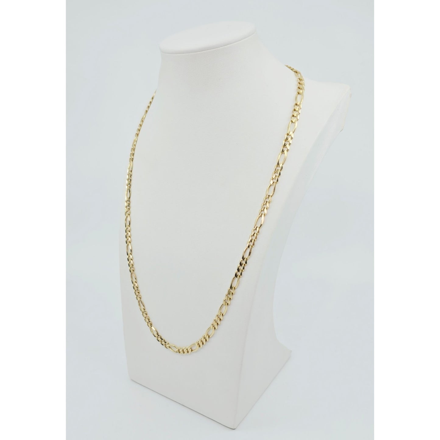 14K Yellow Gold Figaro Link Chain Necklace
