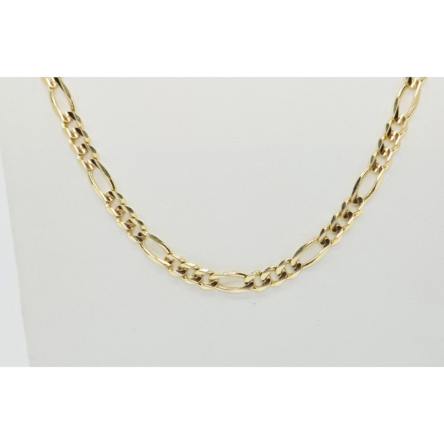 14K Yellow Gold Figaro Link Chain Necklace