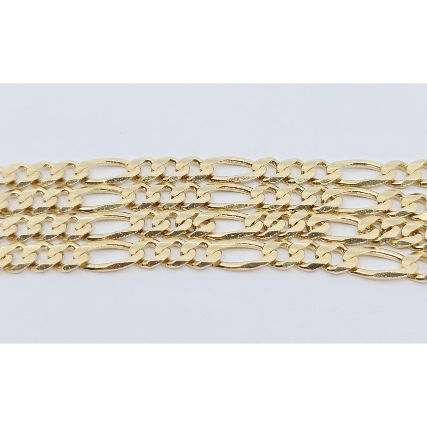 14K Yellow Gold Figaro Link Chain Necklace