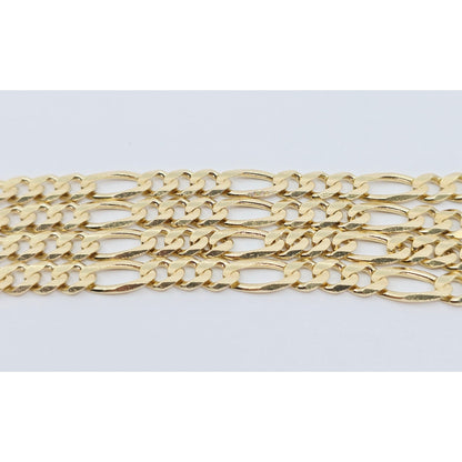 14K Yellow Gold Figaro Link Chain Necklace