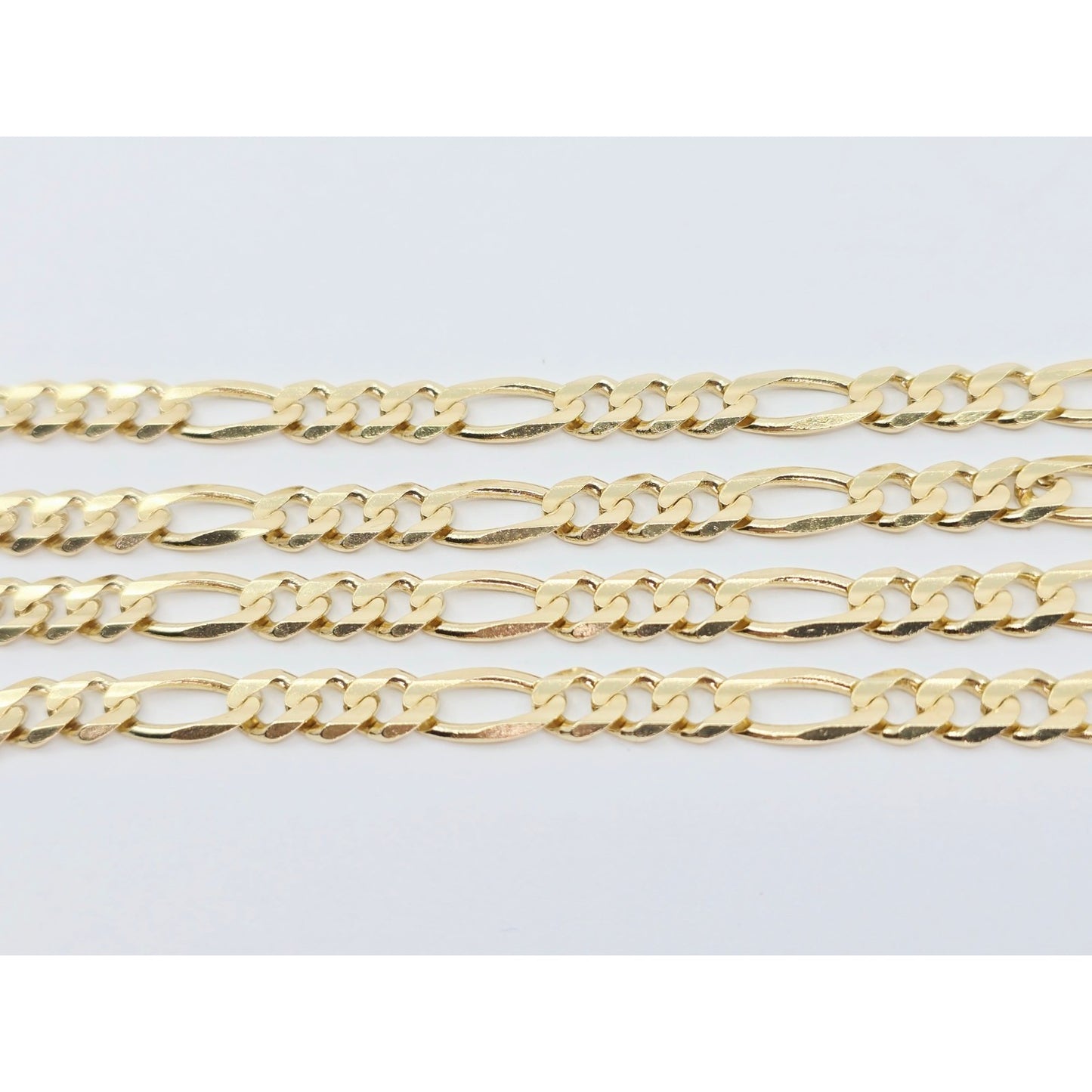 14K Yellow Gold Figaro Link Chain Necklace