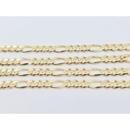14K Yellow Gold Figaro Link Chain Necklace