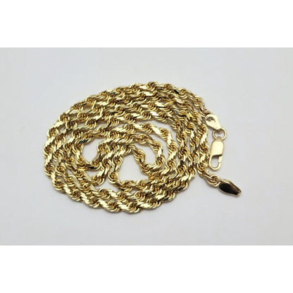 14K Yellow Gold Rope Chain Necklace