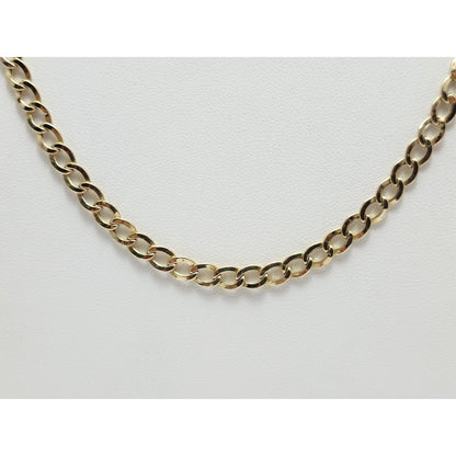 10K Yellow Gold Curb Link Chain Necklace