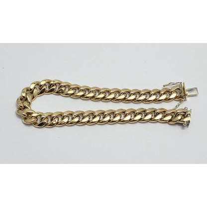 14K Yellow Gold Cuban Link Chain Bracelet