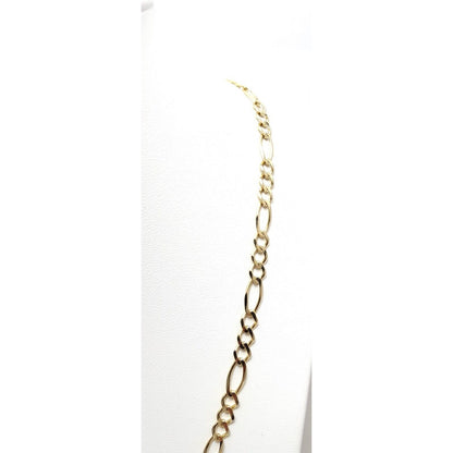 10K Yellow Gold Figaro Link Chain Necklace