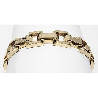 14K Solid Yellow Gold Designer Custom Link Bracelet