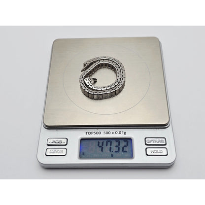 900 Platinum Baguette Cut Diamond Graduated Tennis Link Bracelet