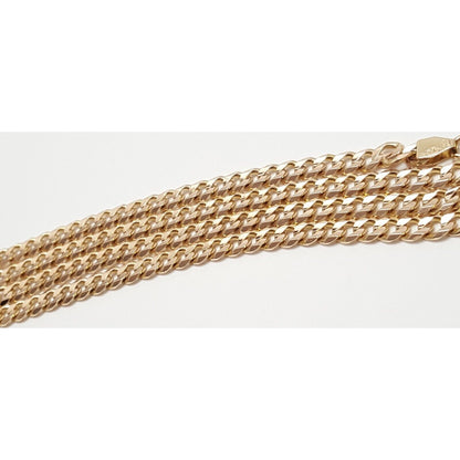 14K Rose Gold Cuban Link Chain Necklace