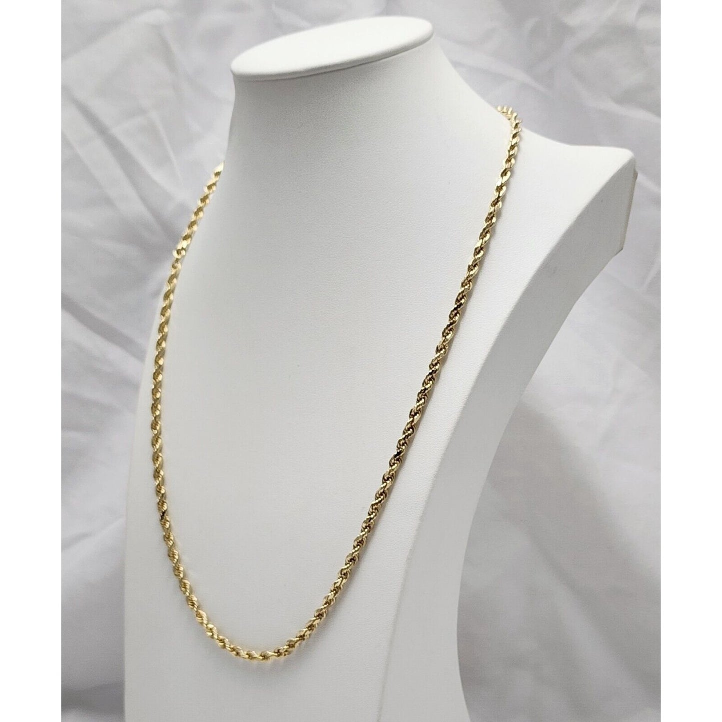 14K Yellow Gold Rope Chain Necklace