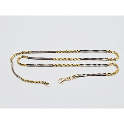 14K Two Tone Gold Twisting Chain Necklace