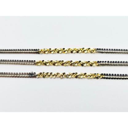 14K Two Tone Gold Twisting Chain Necklace
