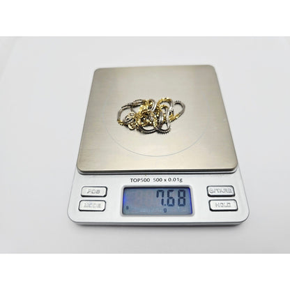 14K Two Tone Gold Twisting Chain Necklace