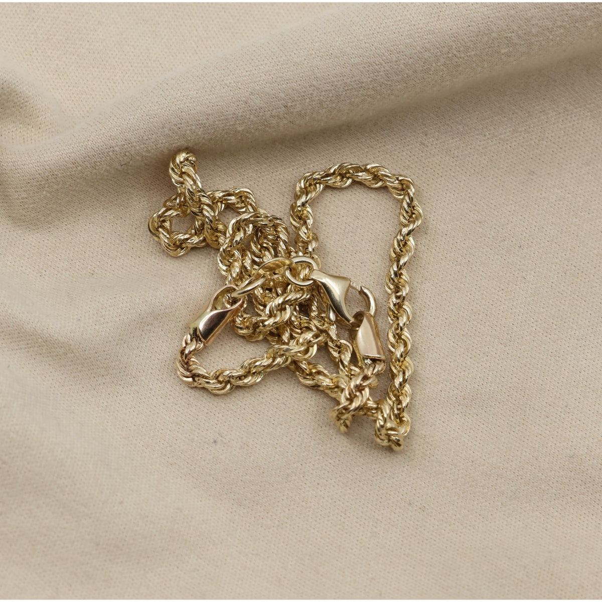 14K Yellow Gold Rope Anklet Bracelet