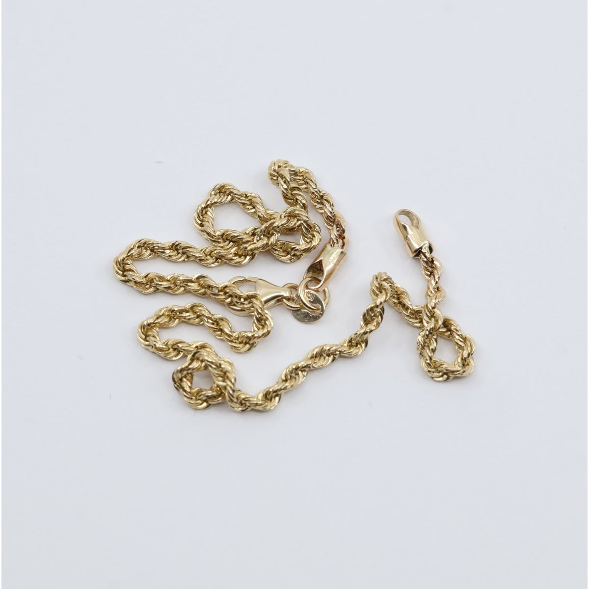 14K Yellow Gold Rope Anklet Bracelet